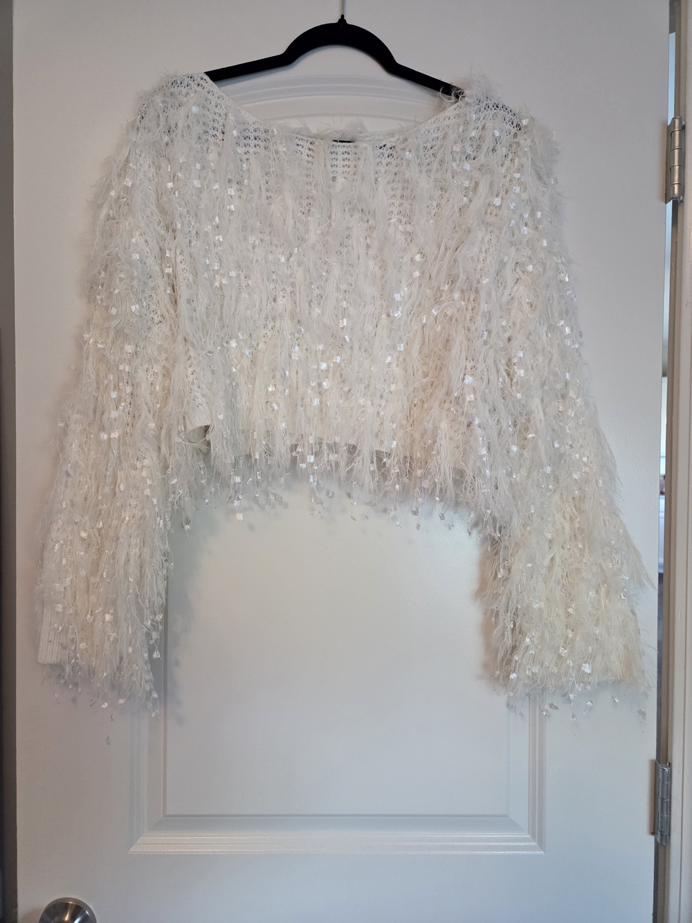 Altar'd State Ivory Feather Knit Top